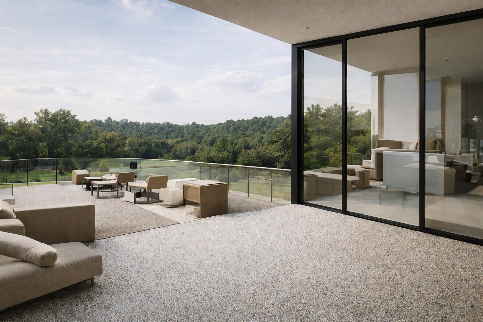 Woonruimtes terrazzo